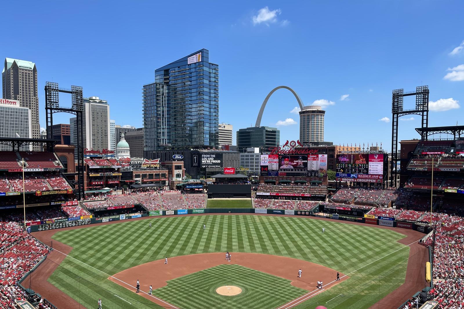 Busch Stadium during a Cardinals game